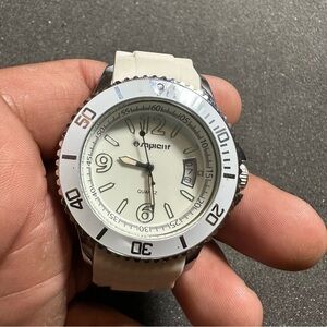 Sapient Time Spirit Ladies Quartz Watch Date Just Silver Tone White Dial Working
